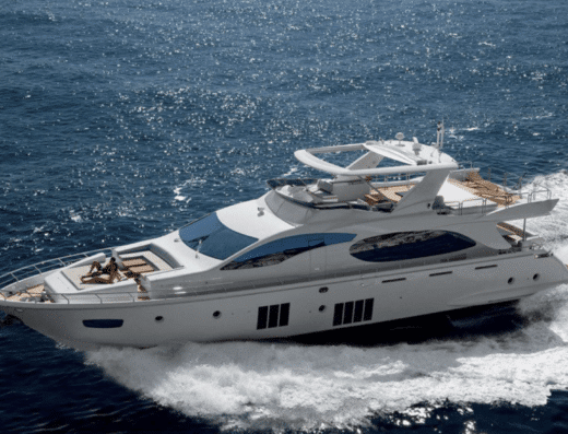 Luxury Gallixer Maydan Yacht, 23 meters, 2024 model, designed for 20 guests, featuring modern interiors and spacious deck areas